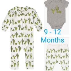 M+A Organic 'First Moves Set' 3-pc Cactus Set - Boys  9 - 12 *NWT*
