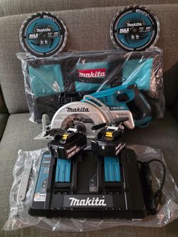 SALE TODAY ONLY!!! BRAND NEW Makita Skilsaw Rear Handle Saw 2 DOS BATTERIES DUAL RAPID CHARGER SAW BLADE BAG AND SAW BLADE TOOL COMPLETE SET KIT FRAMI