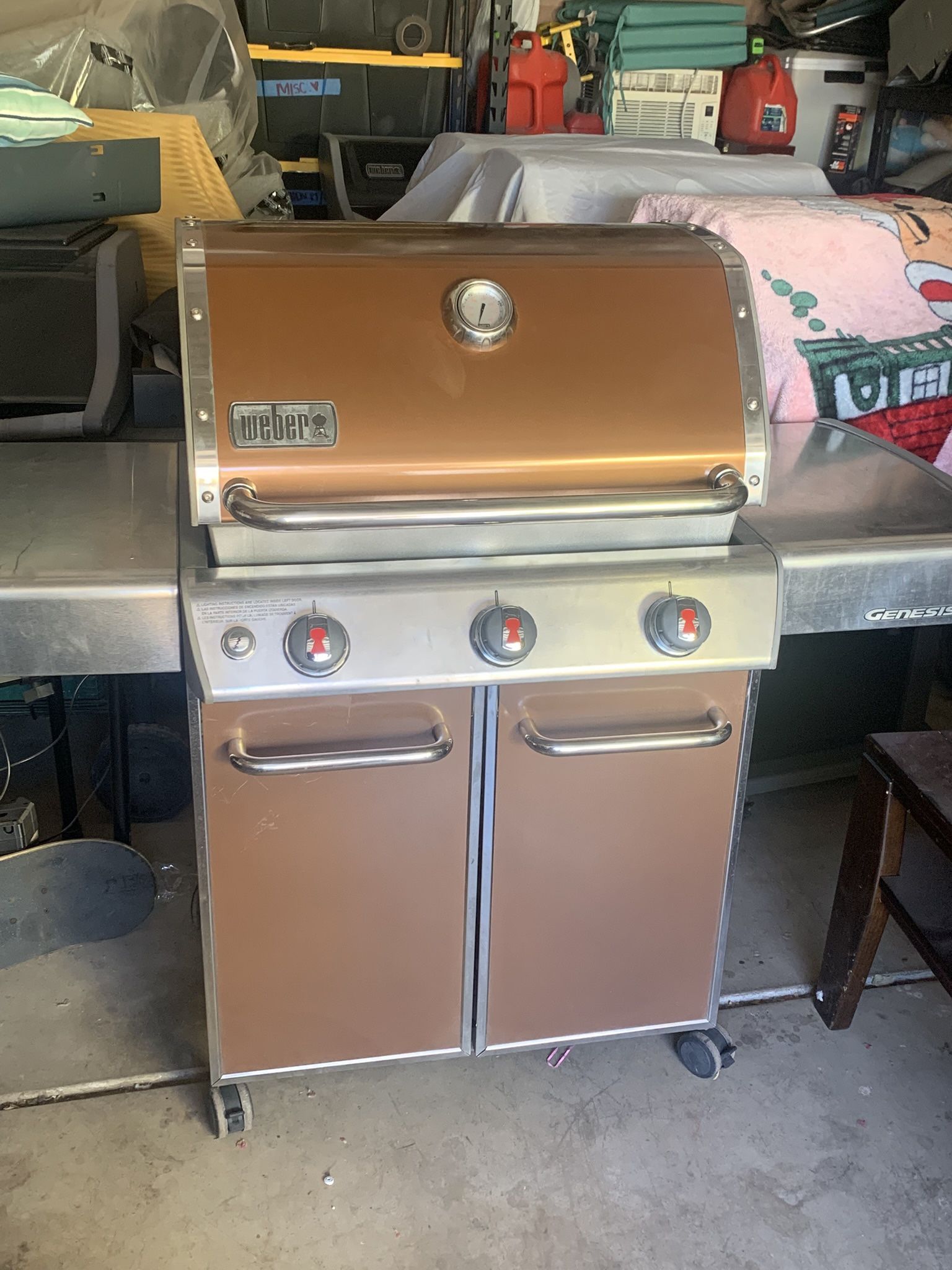 Weber Genesis E-310 BBQ Grill Propane (Orange) For Sale