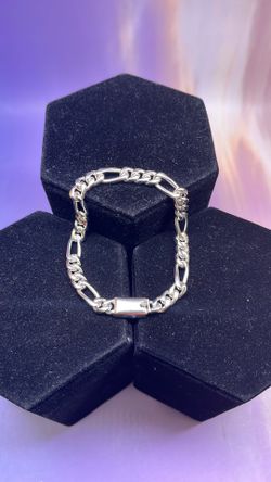 Silver 925 30.5g 8.5” figaro bracelet