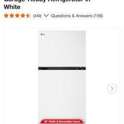 Top freezer Refrigerator in White
