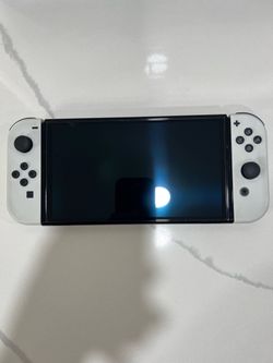 OLED Nintendo Switch Console with White Controllers