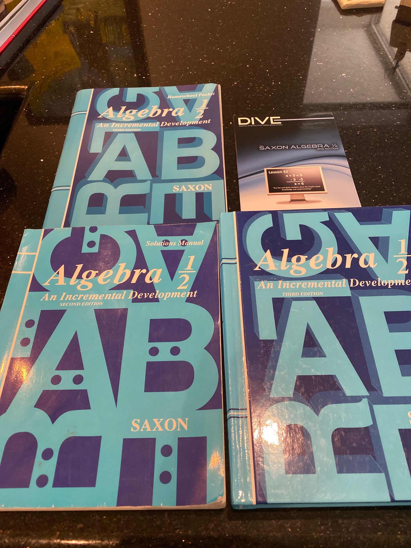 Saxon Math Algebra 1/2 Book Set