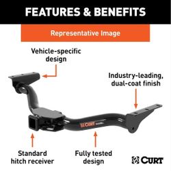CURT 13020 Class 3 Trailer Hitch, 2-Inch Receiver, Square Tube Frame, Fits Select Chevrolet Blazer, GMC Jimmy, Oldsmobile Bravada
