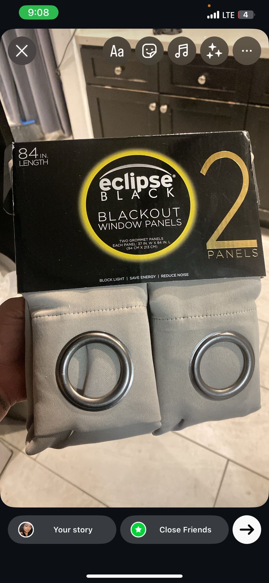 Black Out Curtains 84inch