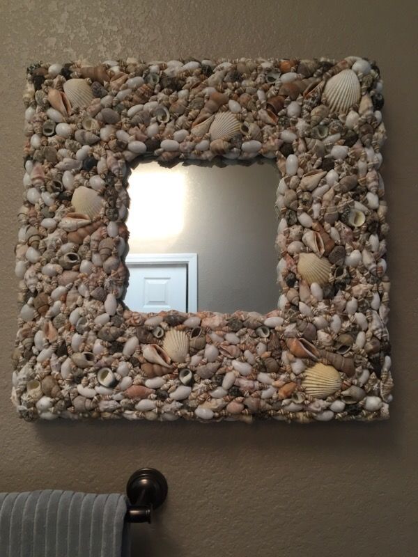 Crate n barrel 16" shell mirror