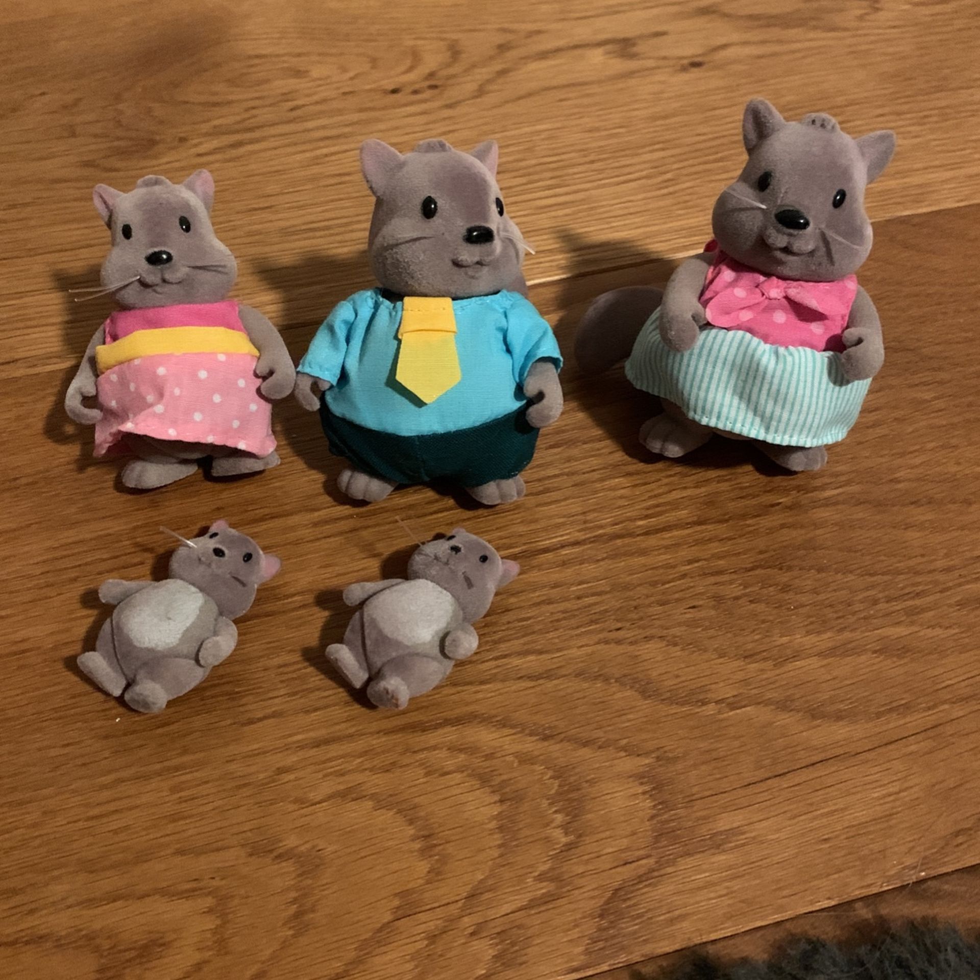 Baby Toddler Boys Girls Calico Critters Woodzeez Squirll Family Twins Dollhouse Animals Baby Sister