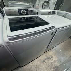 Samsung 5.0 CuFt Glass Top Washer & Dryer Set