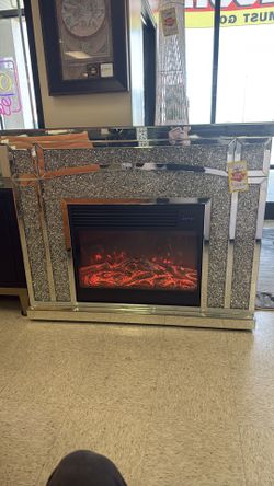 Beautiful fireplace with built in heater