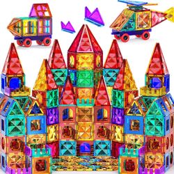 TEMI Magnet Tiles, 80 PCS Magnet Building Toy, Magnets Building Set, Learning and Education Toys Christmas Toy Gifts for Ages 3 4 5 6 7 8+ Year Old To