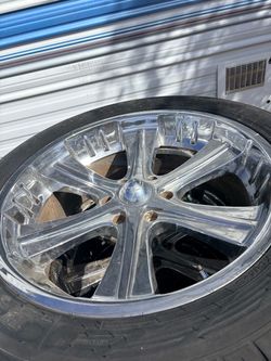 22 inch 6 lug rims and tires.