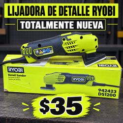 Lijadora de detalle RYOBI DS1200 totalmente nueva.