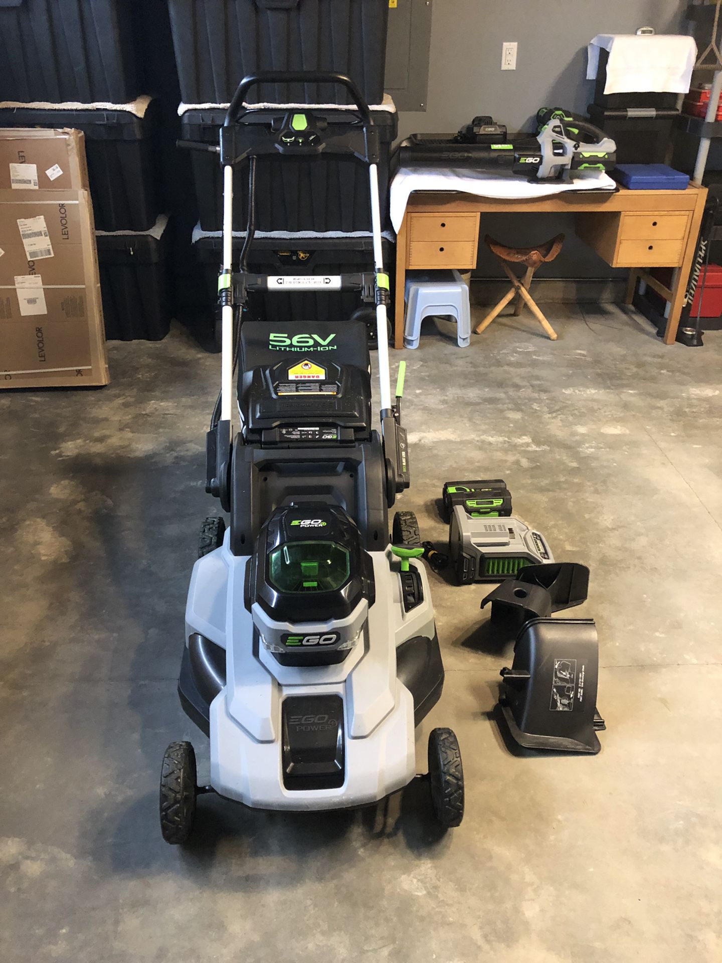 EGO Battery Operated Lawn Mower with battery and charger