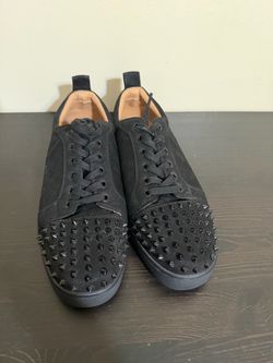 Christian Louboutin Spiked Suede Low-Top Sneakers