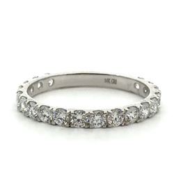 Woman’s Ladies 14k White Gold Lab Grown Diamond .95 CTW Stacking Band Ring Size 6.5 GP3127428