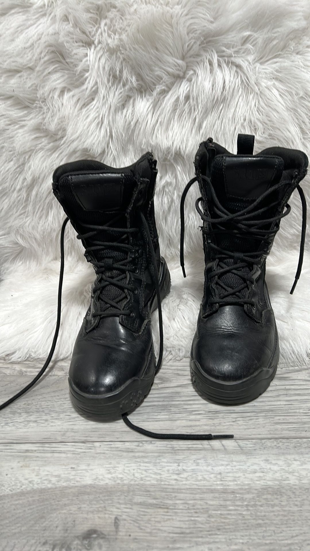 5.11 TACTICAL Combat Boots 511 ATAC 8 Inch Shield Black Leather Women’s Size 6