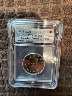 $1 ICG-MS66 President Donald J. Trump initial release coin