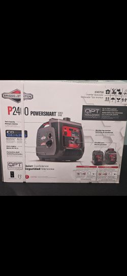 P2400 PowerSmart Series 2400-Watt Recoil Start Gasoline Powered Inverter Generator with OHV Engine featuring CO Guard