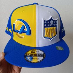 Los Angeles Rams New Era Gold/Royal 2023 Sideline 9FIFTY Snapback Hat