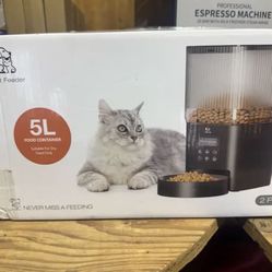 New set of 2 pet cat automatic feeding bowl containers