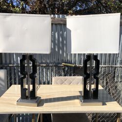 2 Lámparas De Mesa De Noche