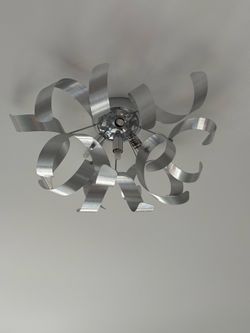 Silver metal light fixture