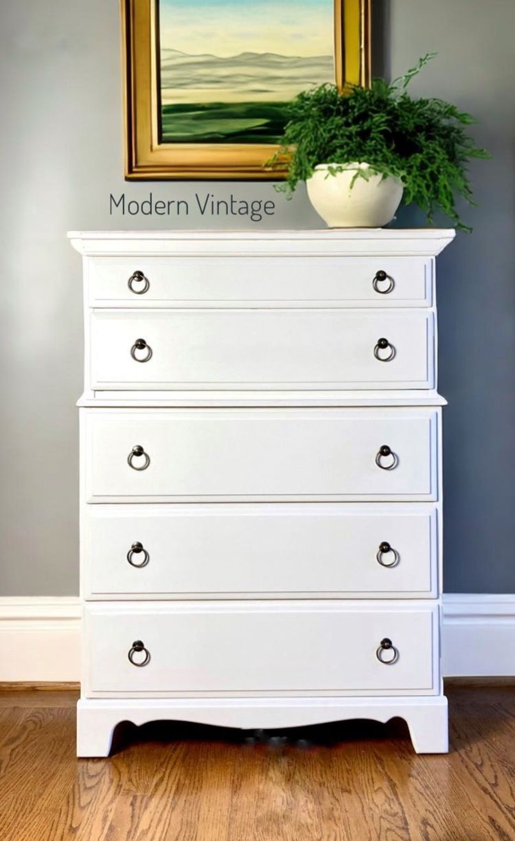 Tall White Dresser