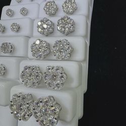 Assortment of Moissanite Flower Earrings (Starting at $40)
