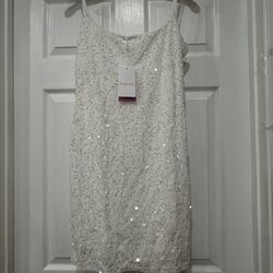 Beautiful Dress  White with glitter 