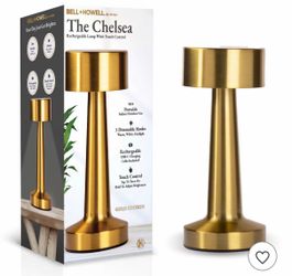 Gold Rechargeable Touch Control Modern Desk Light