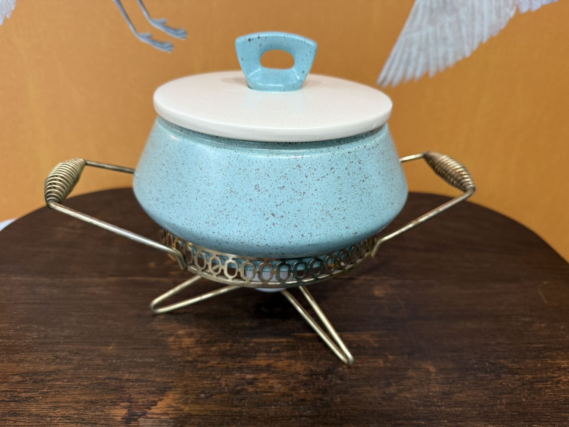 Vintage Fondue Pot And Warmer