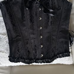 Floral Black Corset