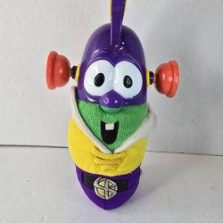 VTG Veggie Tales Larry Boy Super Suction Pop Off Ears Talking Plush 1999 Tested