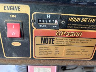 3500 watt Harbor Freight generator