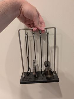 Stainless Steel Bartender Tool Set with Stand