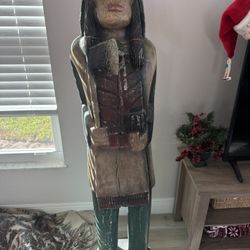 Cigar Indian.  Wooden and Just Over Five Feet High