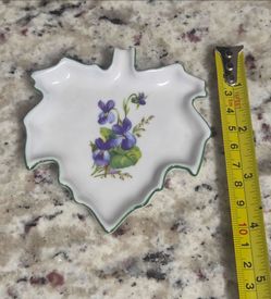 Vintage Leaf Shaped Trinket Dish