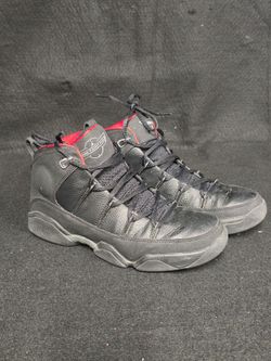 Jordan 9.5 Team Black Red Size 10 Men's Basketball Shoes w/ Original Box