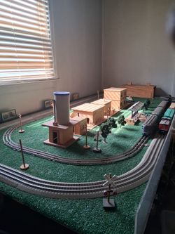 Custom doll house and train track