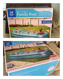Member’s Mark 10 Ft Inflatable Family Pool w/ Bench & Cup Holders