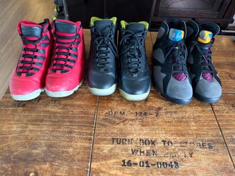 3 Pairs Jordans Bundle – Sizes 10 & 10.5 – Toro, Venom, Bordeaux