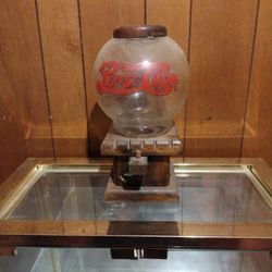 Vintage Wooden Tabletop Pepsi Cola 5 Cents Gumball Machine 