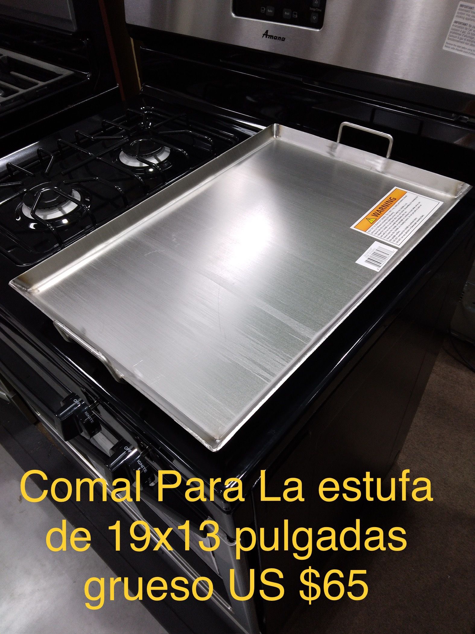 Comal Plancha Para La Estufa De Acero Inoxidable Grueso