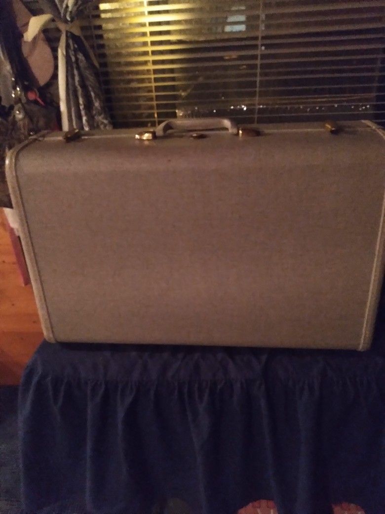 Vintage 1950's Hard Shell Suitcase Samsonite Shwayder Bros. Inc Denver Colorado