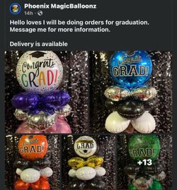 Graduation balloon bouquets