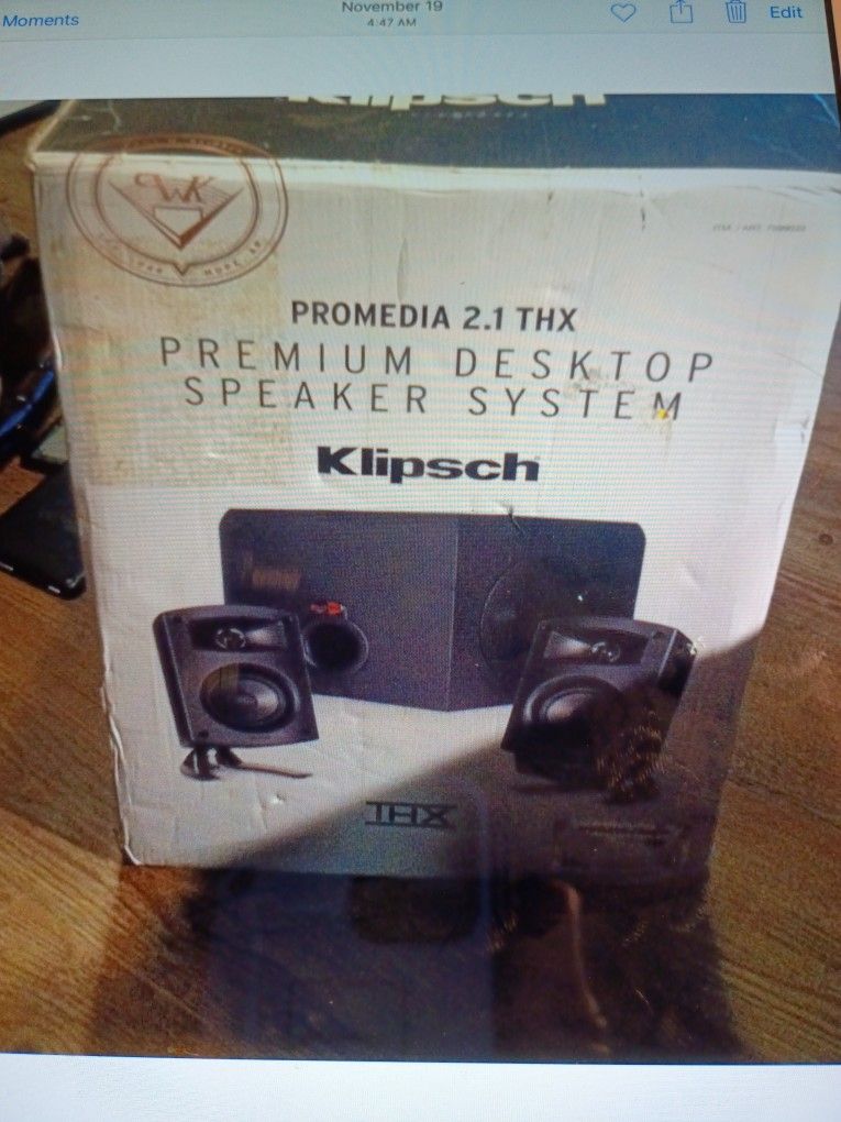 NEW PROMEDIA 2.1 THX PREMIUM DESK TOP SPEAKER SYSTEM KLIPSCH