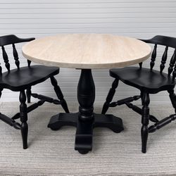 Dining set with captain's chairs