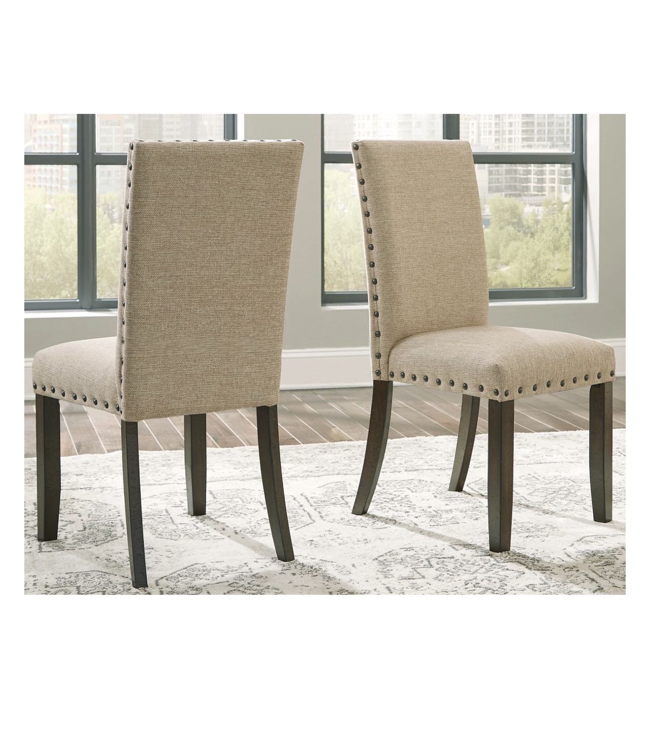 Signature Design by Ashley Rokane Dining Side Chair Set of 4 Light Brown