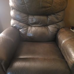 Leather  Couch, Leather Recliner Chair