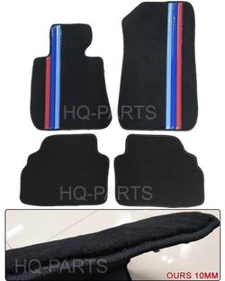 For 07-13 BMW E92 328i 335i 335is M3 Black Coupe Only Carpet Floor Mats OBO
